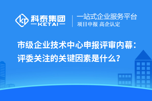 市級企業(yè)技術(shù)中心申報評審內(nèi)幕：評委關(guān)注的關(guān)鍵因素是什么？