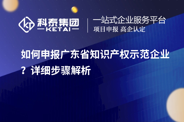 如何申報廣東省知識產(chǎn)權(quán)示范企業(yè)？詳細(xì)步驟解析