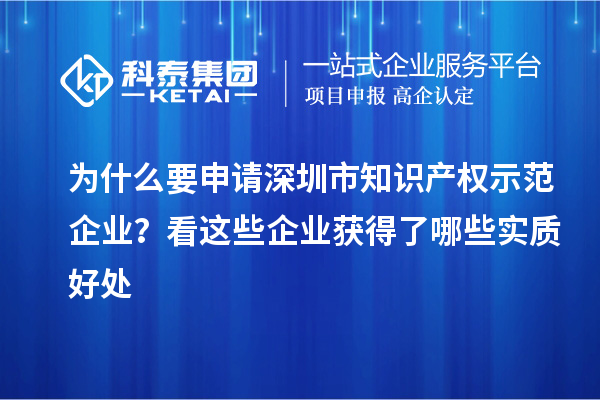 為什么要申請深圳市知識產(chǎn)權(quán)示范企業(yè)？看這些企業(yè)獲得了哪些實質(zhì)好處