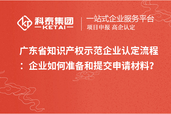 廣東省知識(shí)產(chǎn)權(quán)示范企業(yè)認(rèn)定流程：企業(yè)如何準(zhǔn)備和提交申請(qǐng)材料？