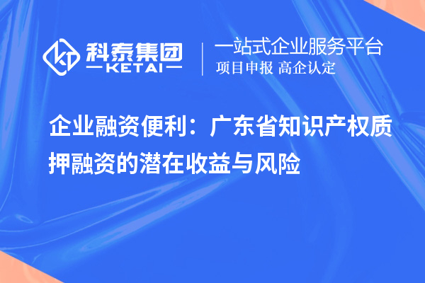 企業(yè)融資便利：廣東省知識產(chǎn)權(quán)質(zhì)押融資的潛在收益與風(fēng)險