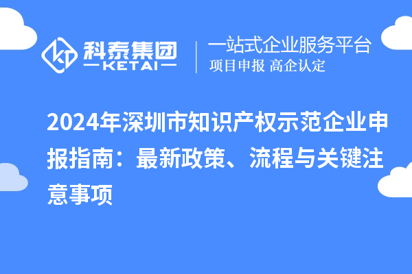 2024年深圳市知識產權示范企業(yè)申報指南：最新政策、流程與關鍵注意事項