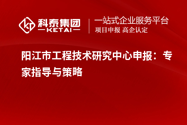 陽江市工程技術(shù)研究中心申報：專家指導(dǎo)與策略