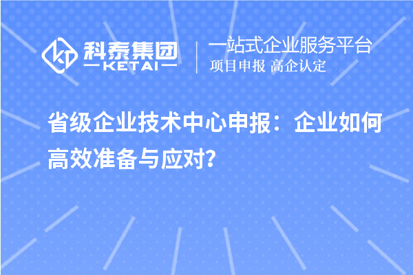 省級企業(yè)技術(shù)中心申報：企業(yè)如何高效準備與應(yīng)對？