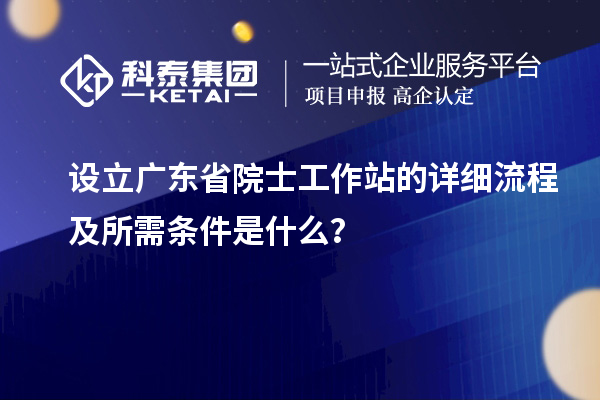 設(shè)立廣東省院士工作站的詳細流程及所需條件是什么？