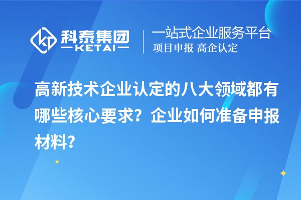 高新技術(shù)企業(yè)認(rèn)定的八大領(lǐng)域都有哪些核心要求？企業(yè)如何準(zhǔn)備申報材料？