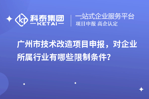 廣州市技術(shù)改造<a href=http://www.bxlmsc.com/shenbao.html target=_blank class=infotextkey>項(xiàng)目申報(bào)</a>，對企業(yè)所屬行業(yè)有哪些限制條件？